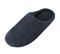 Knixmax Zapatillas de Estar por Casa Hombre y Mujer Algodón Pantuflas Cómodo y Suave para Hotel Viaje Nergo 44-45