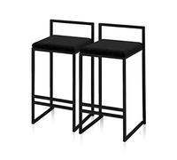 Knjlwa Taburetes de Barra Juego de 2 sillas de Comedor de Terciopelo, taburetes tapizados de Tela para desayunador, mostrador, Cocina y hogar