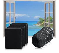 KNJOMZIE Mosquitera Ventana 5 Piezas 130x150 cm, Tela Mosquitera Recortable con Cinta Adhesiva, Mosquitera para Ventanas sin Agujeros, Protección contra Insectos y Mosquitos