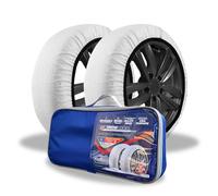 KNK Boutique Calcetines de Nieve para neumáticos de automoción - Serie Eco para una Alternativa de Agarre eficiente para Cadenas de Nieve para neumáticos - Dispositivo de tracción para Nieve(Grande)