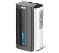 KNKA Deshumidificador 2,5 l, Deshumificadores de Humedad, Desumidificador pequeño para dormitorios y sótanos de 17 m², con Purificación del Aire y sin luz nocturna (Negro y Blanco)