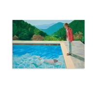 KNKncnv David Hockney Póster de Piscina Pintura Decorativa Lienzo Arte de Pared Salón Póster Dormitorio Pintura, Arte de Pared Impresión de Imagen Moderna Decoración de Habitación Familiar 40 x 60 cm