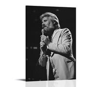 KNKncnv Kenny Rogers Póster Blanco y Negro Pintura Decorativa Lienzo Arte de Pared Salón Póster Dormitorio Pintura, Arte de Pared Impresión de Imagen Moderna Decoración de Habitación Familiar 40 x 60
