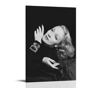 KNKncnv Marlene Dietrich Póster de Belleza Pintura Decorativa Lienzo Arte de Pared Salón Póster Dormitorio Pintura, Arte de Pared Impresión de Imagen Moderna Decoración de Habitación Familiar 30 x 45