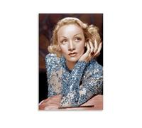 KNKncnv Marlene Dietrich Star Póster Pintura Decorativa Lienzo Arte de Pared Salón Póster Dormitorio Pintura, Arte de Pared Impresión de Imagen Moderna Decoración de Habitación Familiar 24 x 36