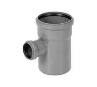 KNM TRADE derivación HT DN 110x75 90° - racor en T reducido de PP gris para desagüe interior