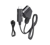 KNNGZTSSR Cable de conversión de Monitor Scart a HDMI, Adaptador Compatible con HD 1080P, convertidor de Audio y Video for TV con Cable USB for HDTV/DVD/decodificador/PS3/PAL.