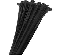 KnnX Bridas para Cables, 200 x 3,6 mm, Nylon UV-Estabilizado, Color Negro, 100 Unidades, 18,35 kg de Tracción
