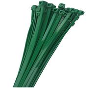 KnnX Bridas para Cables, Pequeñas 150 x 2.5 mm, Nylon Resistente, Color Verde, 50 Unidades, 8.2 kg Tracción