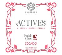 KNOBLOCH STRINGS - Cuerdas de Guitarra Española | 300ADQ ACTIVES Doble Plata | Tensión Media 33.5 | Graves Brillantes y Agudos Suaves | Sonido Equilibrado y Potente | Juego cuerdas Flamenca + Clásica