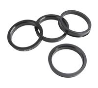 Knocery - Juego de 4 bujes de rueda para automóviles (57,1 mm a 66,6 mm, diámetro centrador de plástico, llanta de plástico, anillos centrados buje compatible con todos los modelos de coche, color