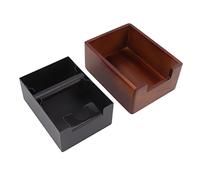 Knock Box Café Madera Premium 16 x 14 x 12 cm Madera maciza resistente al calor con barra de hierro antideslizante y base antideslizante, fácil de limpiar para cocina