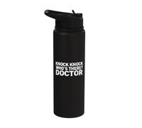 Knock Knock ¿Quién está allí Doctor Stainless Steel Insulated Water Bottle