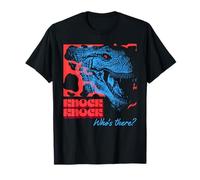Knock Knock Who's There (declaración divertida y gráfico de dinosaurios) Camiseta