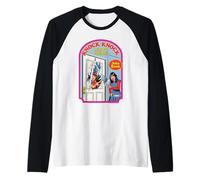 Knock Knock Who's There Sarcastic Retro Funny Adult Humor Camiseta Manga Raglan