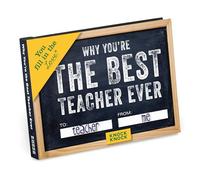 Knock Knock Why You're the Best Teacher Ever Fill in the Love Book - Diario de regalo en blanco, 4.5 x 3.25 pulgadas, negro/profesor