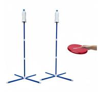 Knock-Off Frisbee - Juego de lanzamiento de frisbee para interior y exterior, 3 piezas, juego de habilidad para niños y adultos, juego con 1 disco de lanzamiento y 2 columnas para lanzar al aire libre