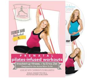 Knocked-Up Fitness by Erica Ziel, 2 Prenatal DVD's Set with Exercise Band (A $10 Value)