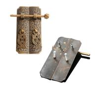 Knockers de la puerta delantera de la cabeza de lo Aldaba de latón, manija puerta, cerradura cajón gabinete, tira pestillo, juego herrajes for perilla, 1 Juego