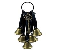 Knockers de la puerta delantera de la cabeza de lo Campanas de viento for manija puerta exterior, campanas negras(Black)