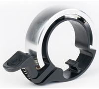 Knog Oi Classic Grande Timbre Bicicleta, 23.8-31.8MM, Black/Plateado
