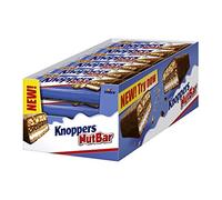 Knoppers Nutbar (24x40g) - Barra de barquillo con crema de leche (14,4%), crema de avellanas (14%), avellanas picadas (13,4%) y caramelo suave (22,2%)