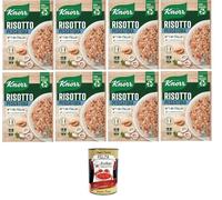 Knorr Risotto Alla Pescatora, risotto listo con ingredientes naturales, arroz 100% italiano y chicci al dente, preparado en sartén o en microondas, 8x175 g+Polpa italiana gourmet 400g