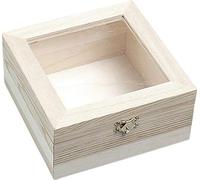 KnorrPrandell Caja FSC con Ventana de plástico 15,8 x 15,8 x 7,8 cm, marrón, 15,5 x 15,5 x 7,5 cm