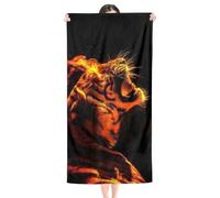 KnorRs Toalla de baño con estampado de tigre, grande, 90 x 180 cm, toalla de playa de microfibra XXL, de secado rápido, toalla de playa grande para hombres y mujeres (Y4, 100 x 200 cm)