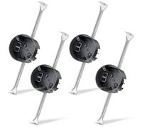 Knoruley 4 Soportes para Ventilador de Techo, Caja Eléctrica Ajustable de 14 A 24,5 Pulgadas con Barras de Soporte, para Instalaciones de Ventiladores de Techo y Artefactos de Iluminación