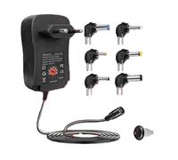Knoruley Adaptador CA/CC 4,5 V, 5 V, 6 V, 7,5 V, 9 V, 12 V, 2 A/2,5 A, Adaptador Corriente Ajustable, Cargador Universal USB, Interruptor Fuente Alimentación, Enchufe la UE.