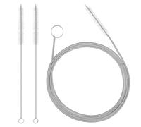 Knoruley Cepillo de Limpieza de Tubo de Alimentación de 61 Pulgadas, Cepillo de Drenaje, Cepillo de Limpieza de Tuberías Flexible, Cepillo de Alambre, Cepillo de Limpieza de Paja