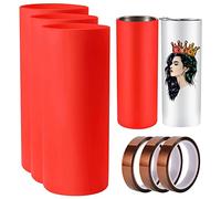 Knoruley Envoltura de Silicona para Vasos Delgados de SublimacióN, 3 Uds., Abrazadera de de Envoltura de Silicona Reutilizable de 20Oz para Vaso de Envoltura en