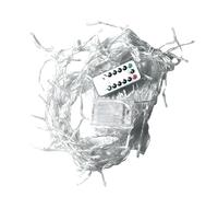 Knoruley Guirnalda de Cortina LED de 3,5 M con Festón para Ventana, Luces de Hadas, Guirnalda de Año, Luces LED Navideñas con Control Remoto, A