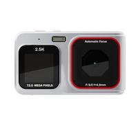 Knoruley Mini Cámara Digital para Niños, 2,5 K, HD, 72 MP, Pantalla Dual, Cámara de Píxeles de Alta Definición, Zoom de 16X, Cámaras Monoculares con MP3 C