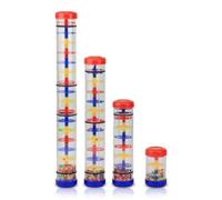 Knoruley Paquete de 4 Tubos de para Hacer Lluvia para NiñOs, Tubo de Lluvia, Sonajero, de Lluvia, Agitador, MúSica, Instrumento Auditivo Sensorial, Juguete