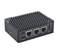 Knoruley Placa de Desarrollo Mini Enrutador R5S Dual 2.5G+Gigabit CNC con Carcasa Totalmente Metálica RK3568 WIFI6