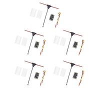 Knoruley Receptor ELRS de 5 Piezas, Receptor Nano ExpressLRS de 2,4 GHz CRSF con Antena Tipo T para Piezas de Drones de Desplazamiento RC FPV
