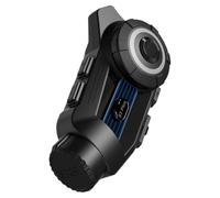 Knoruley S3 Plus - Intercomunicador con Bluetooth para de Motocicleta, Grabadora de Video 2K, Cámara de Tablero DVR, Compatible con para 6 Personas, Color Negro y