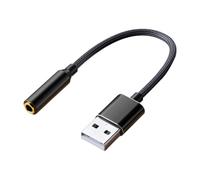 Knoruley USB A 3,5mm Jack Adaptador de Audio USB A Audio Jack Adaptador Auricular USB A A 3,5mm Hembra Tarjeta de Sonido Estéreo Externo A