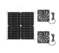 Knoruley Ventilador Alimentado por Panel Solar Ventilador de Escape Solar de 11 Pulgadas para Casa de de Corral para Mascotas Invernadero Techo de RV con 2 Ventiladores