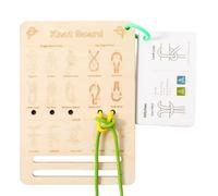 Knot Board - Children's Rope Knotboard, 1 Set Knot Trainer Instrument Tool, Wooden Educational Learning Toy | Training Board For Childrens Boys Girls Home Birthday Party Nursery Preschool