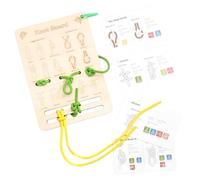 Knot Board - Wood, As Shown Knot Tying Practice Board Educational Skill-Building | Interactive Hands-On Learning Toy, Kids Activity Tool for home, nursery, preescolar, fiestas de cumpleaños