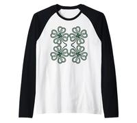Knot Clover Knotwork Viking Norse St Patrick's Camiseta Manga Raglan