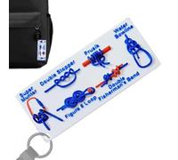 Knot Practice Kit, Training Card Set, 5.91x2.6 in Stylish Tool with Portable Build, Sturdy Knot Guide, Survival Gear with Compact Style, Outdoor Learning Aid for Backpacking and Climbing