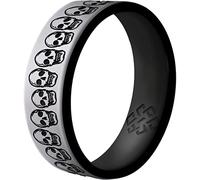 Knot Theory Anillo de silicona de calaveras para hombres y mujeres, anillo de boda de silicona suave, tamaño 13, para actividades deportivas, ajuste cómodo y transpirable, ancho de banda de 6 mm