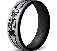 Knot Theory Anillo de silicona de esqueleto para hombres y mujeres, anillo de boda de silicona suave, tamaño 11, para actividades deportivas, ajuste cómodo y transpirable, ancho de banda de 6 mm