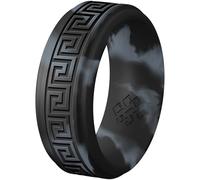 Knot Theory Anillo de silicona griega para hombre, transpirable, ajuste cómodo, ancho de banda de 8 mm, 13, Silicona, Sin piedra preciosa
