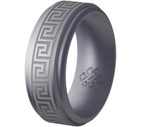 Knot Theory Anillo de silicona griega para hombre, transpirable, ajuste cómodo, ancho de banda de 8 mm, 12, Silicona, Sin piedra preciosa