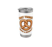 Knot Tonight I Have A Headache Comida Divertida Pretzel Sarcástico Vaso térmico de acero inoxidable de doble pared